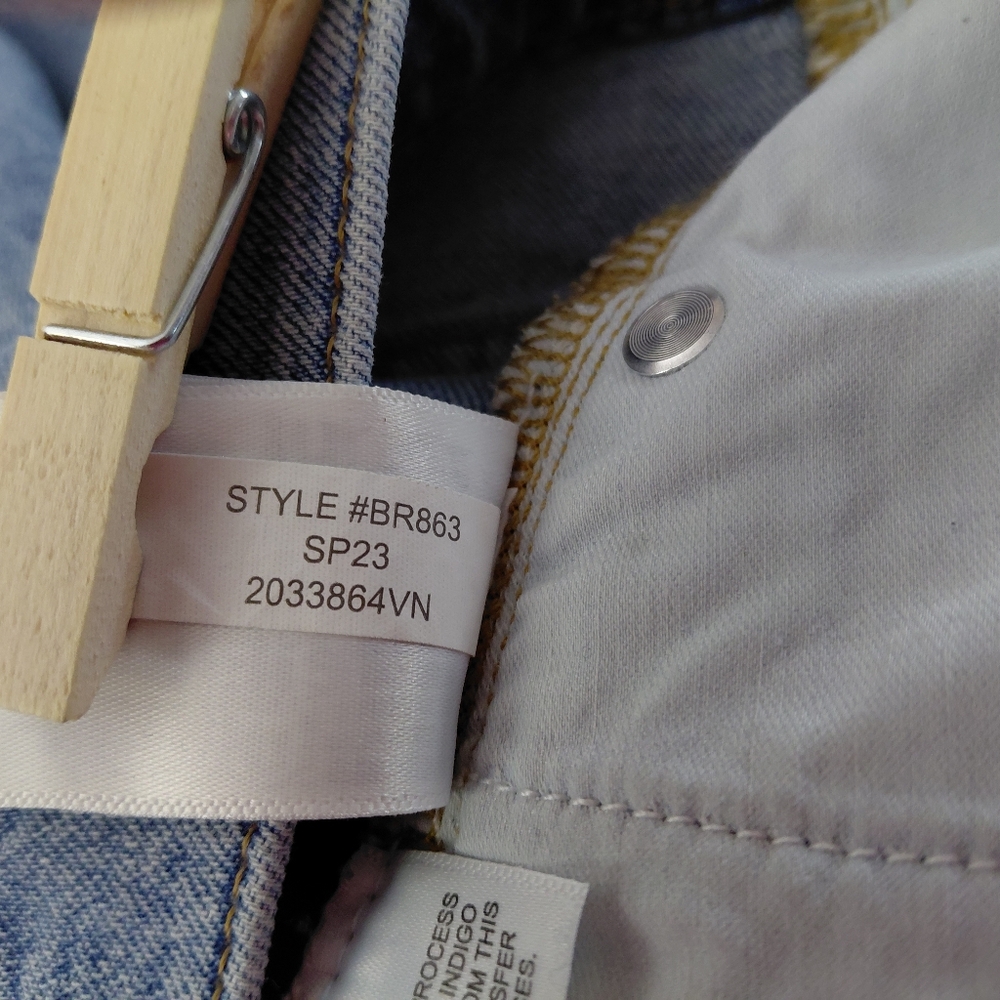 J. CREW 28 SLIM WIDE LEG RAW HEM HIGH RISE STYLE#BR863 SP23 INDIGO BLUE MED WASH - Picture 13 of 13